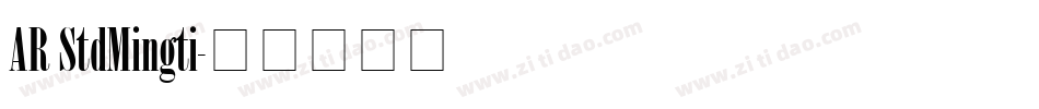 AR StdMingti字体转换